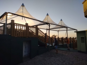 TENDA CHAPÉU DE BRUXA 5X5MTS TRANSPARENTE 